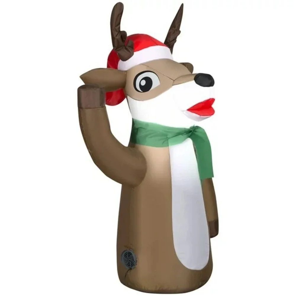 Gemmy Airblown Inflatable‎ Reindeer Car Buddy 3Ft Energy Efficient LED Christmas